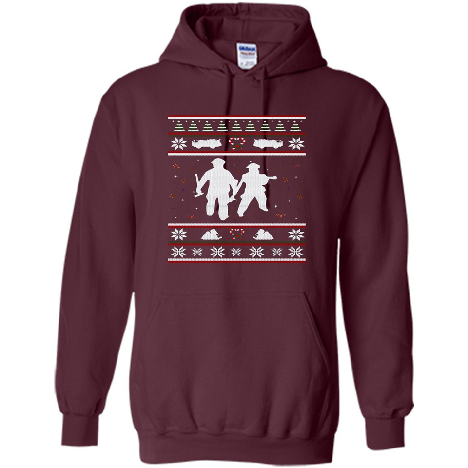 Christmas Ugly Sweater Firefighter Ugly Christmas Sweater - Hoodie