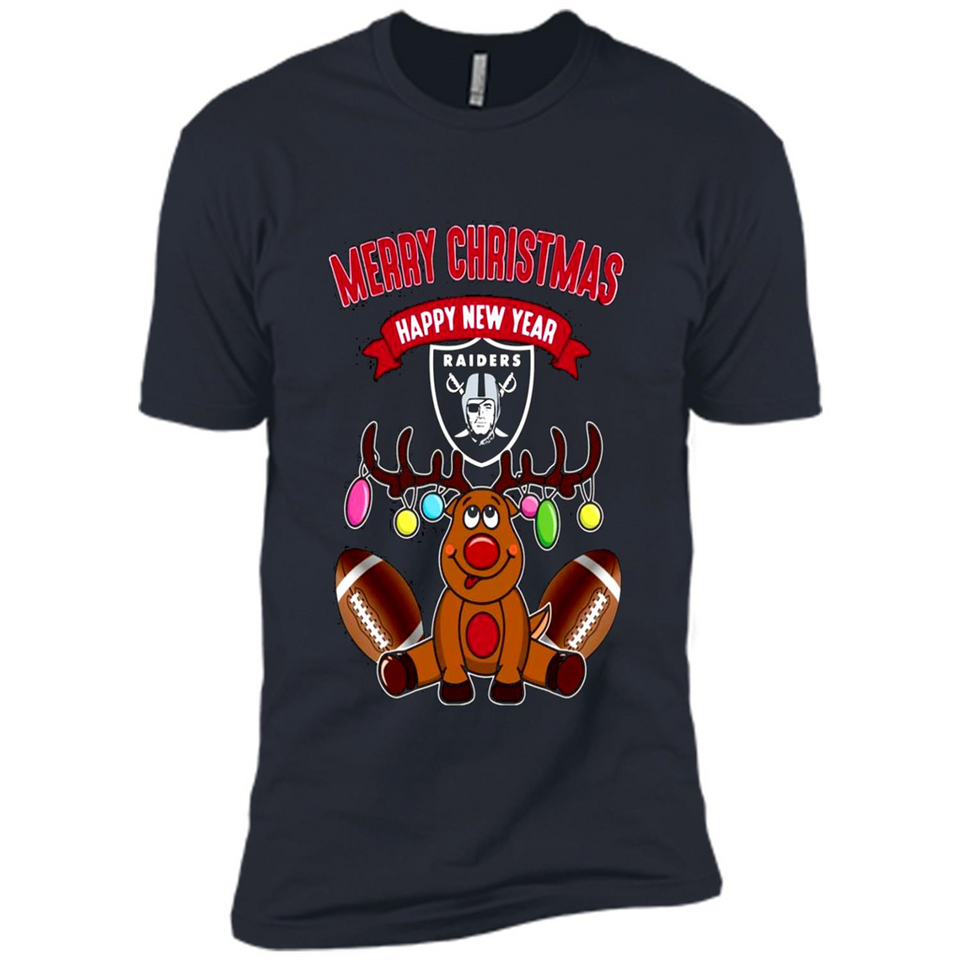 Oakland Raiders NFL Reindeer Funny Merry Christmas And Happy New Year