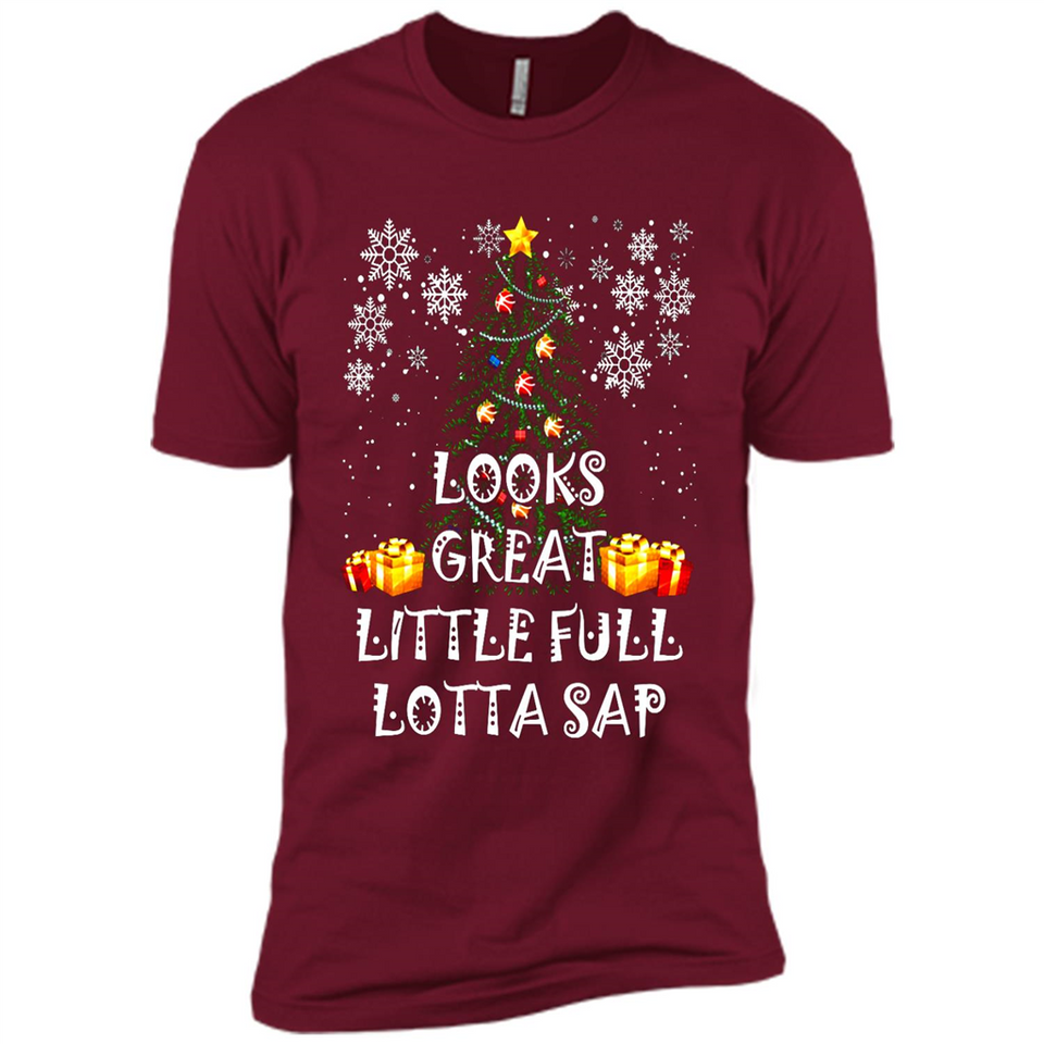 Looks Great Little Full Lotta Sap Funny Christmas Tree Mug PINGPONG - Premium Short Sleeve T-Shirt