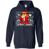 Dabbing Poodle Santa Christmas Holiday Sweatshirt - Hoodie