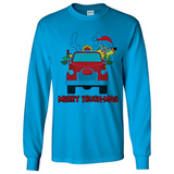 Merry Truck-Mas Christmas Fire Truck Cute Reindeer Sporty - Long Sleeve T-Shirt