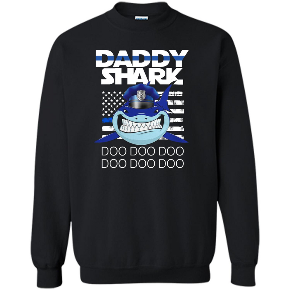 Police Daddy Shark Blue Line Tee