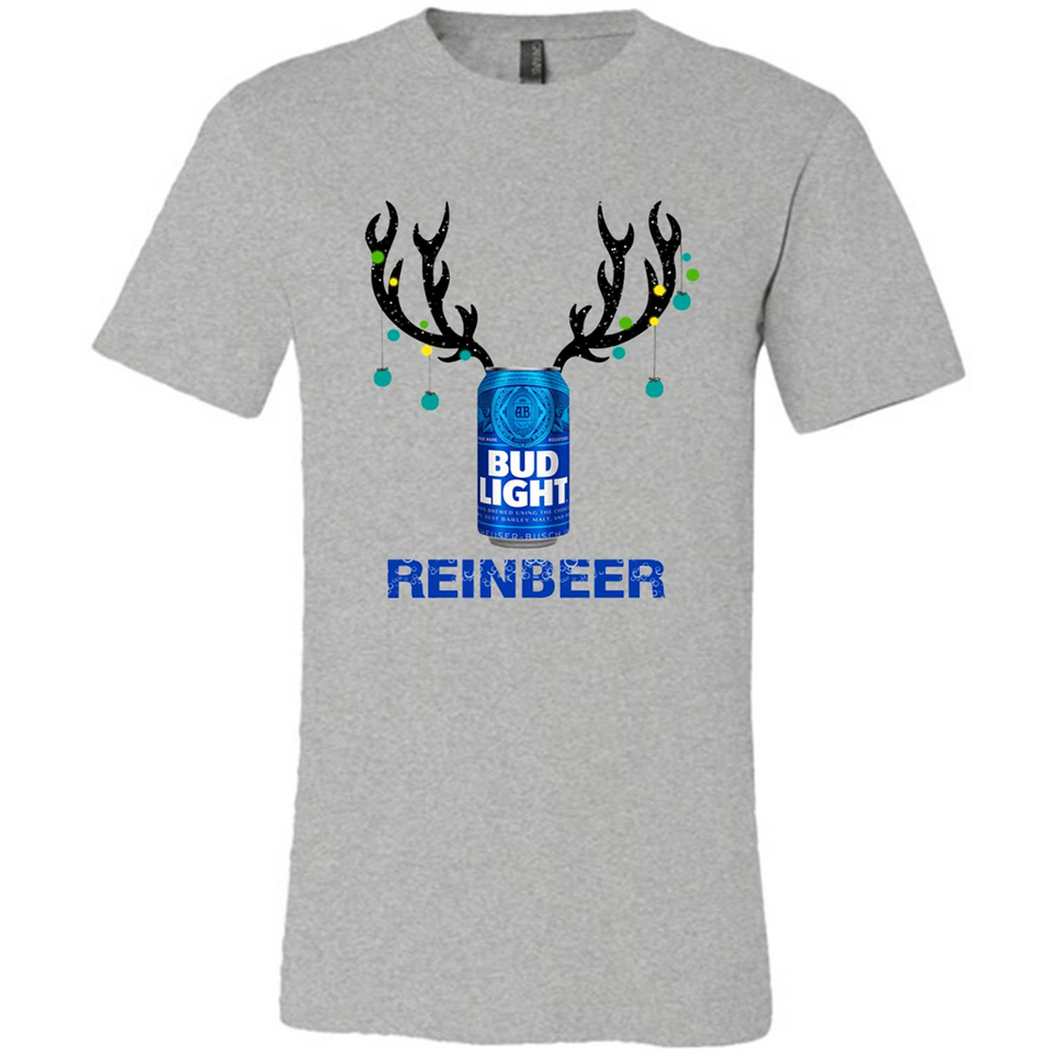 Bud Light Reinbeer Funny Beer Reindeer Christmas Sweatshirt - Canvas Unisex T-Shirt