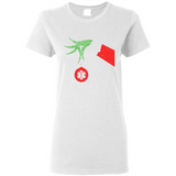 Funny Grinch Hand holding Doctor ornament Christmas Sporty T-Shirt - Ladies Short-Sleeve