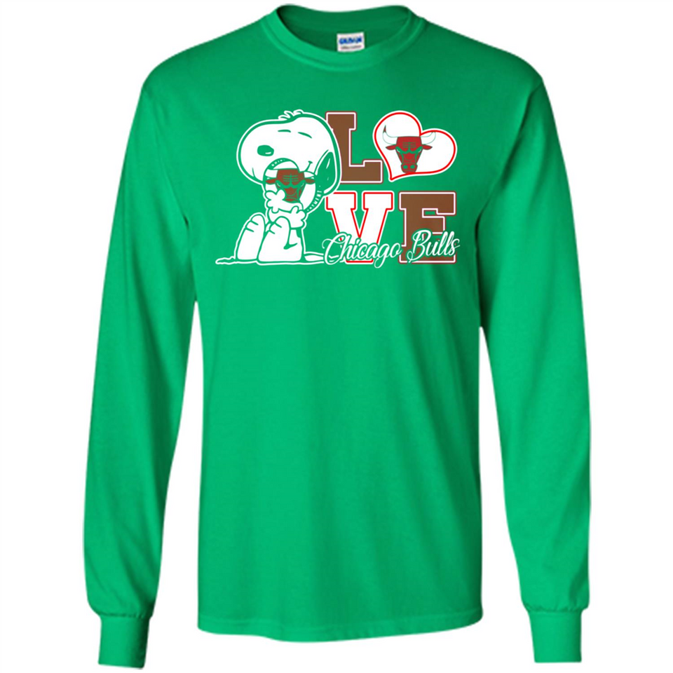 Snoopy loves NBA Chicago Bulls - Long Sleeve T-Shirt