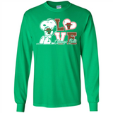 Snoopy loves NBA Chicago Bulls - Long Sleeve T-Shirt