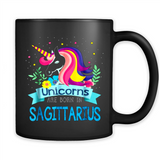 Unicorns are born in Sagittarius Birthday Rainbow Custom Ultra Cotton