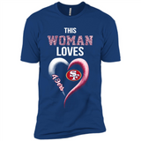 This Woman love 49ers NFL football team - Premium Short Sleeve T-Shirt