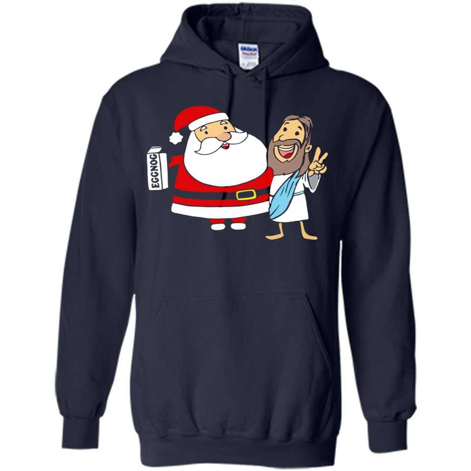 Eggnog Santa And Jesus Christmas