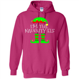Matching Family Christmas Shirt Funny I'm The Naughty Elf Black mugs PINGPONG - Hoodie