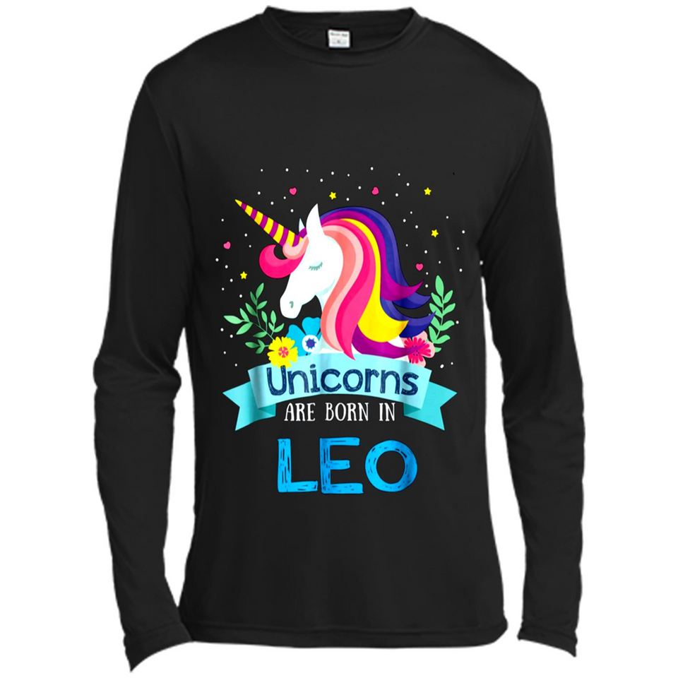 Unicorns are born in Leo Birthday Rainbow Gift Ladies Custom