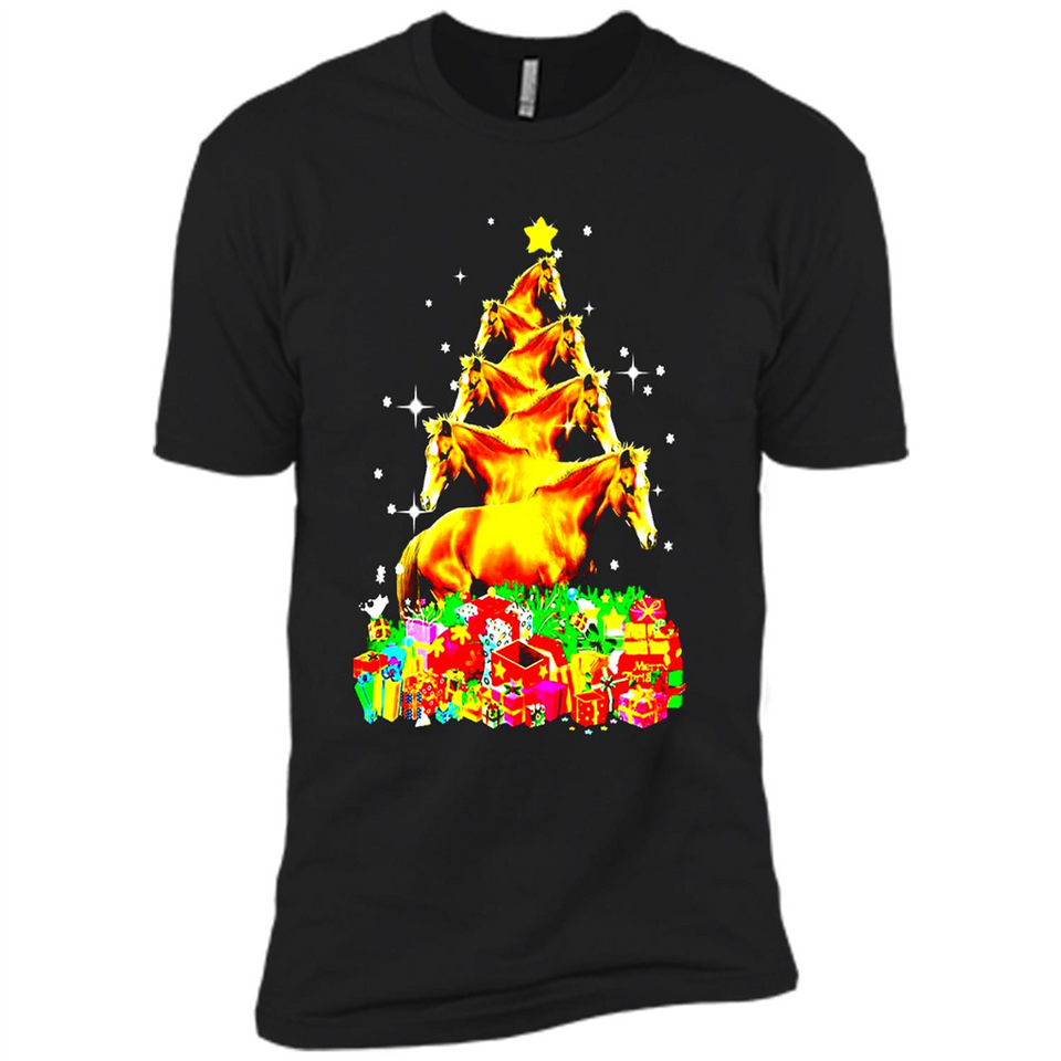 Horse Lover Tees Merry Christmas - Premium Short Sleeve T-Shirt