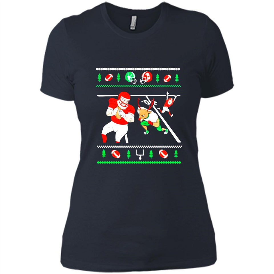 Santa vs Deer Football Ugly Christmas PINGPONG