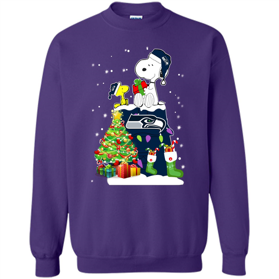 SEATTLE SEAHAWKS SNOOPY & WOODSTOCK CHRISTMAS