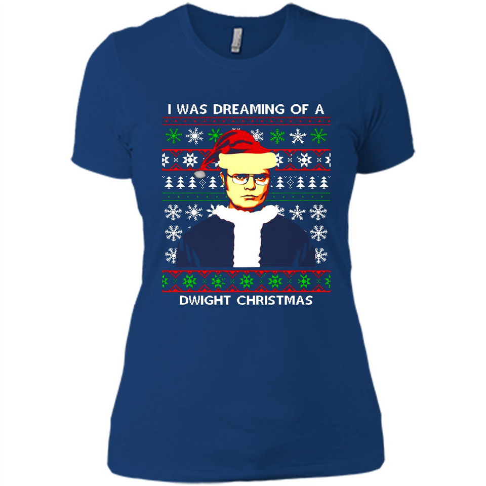 I'm dreaming of a Dwight Christmas sweatshirt - Ladies' Boyfriend T-Shirt