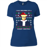 I'm dreaming of a Dwight Christmas sweatshirt - Ladies' Boyfriend T-Shirt