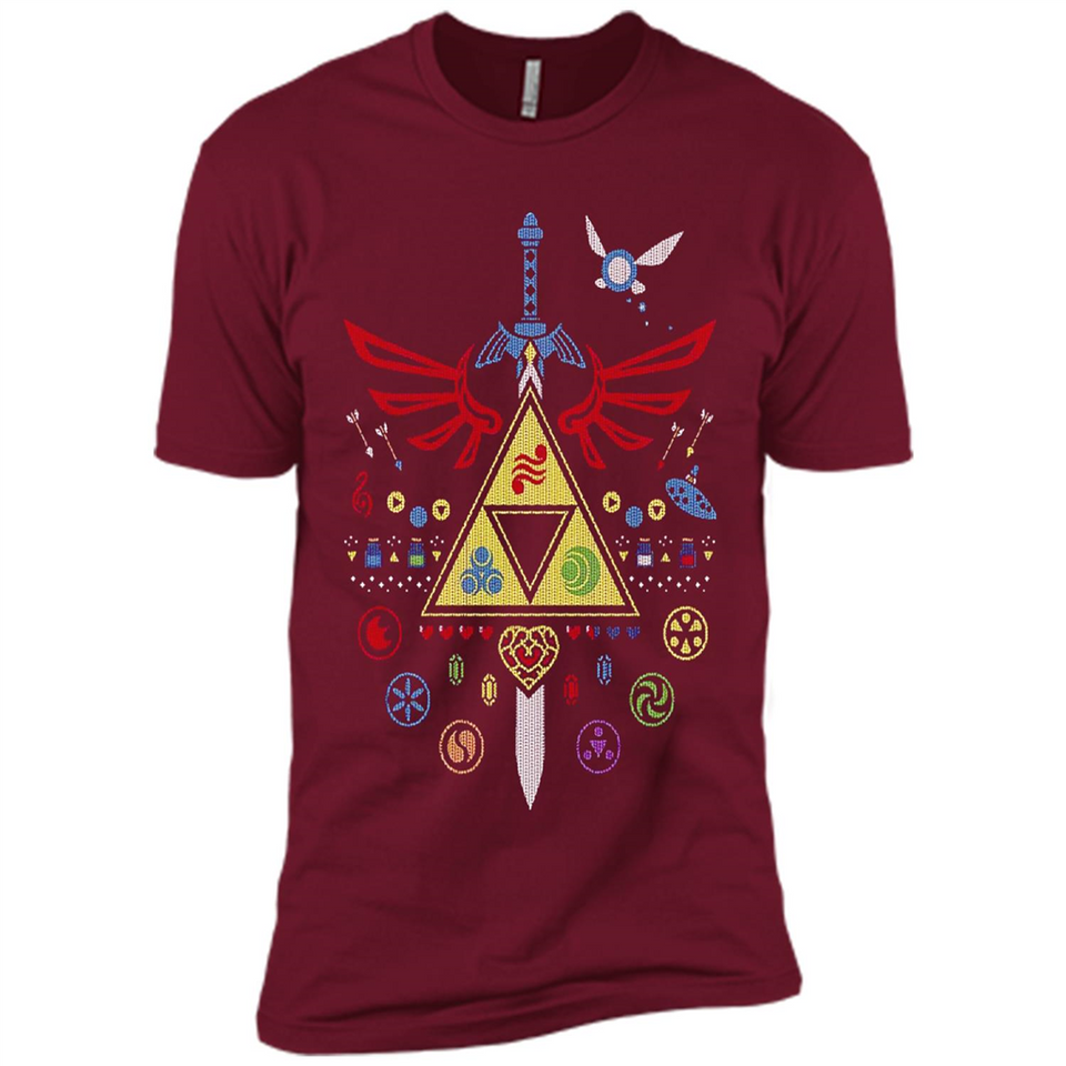 Song of Christmas Time the Legend of Zelda Ugly Sweater Perfect Christmas - Premium Short Sleeve T-Shirt