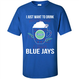 I Just Want To Drink Hot Chocolate & Watch Toronto Blue Jays Ugly Christmas Sweater PINGPONG