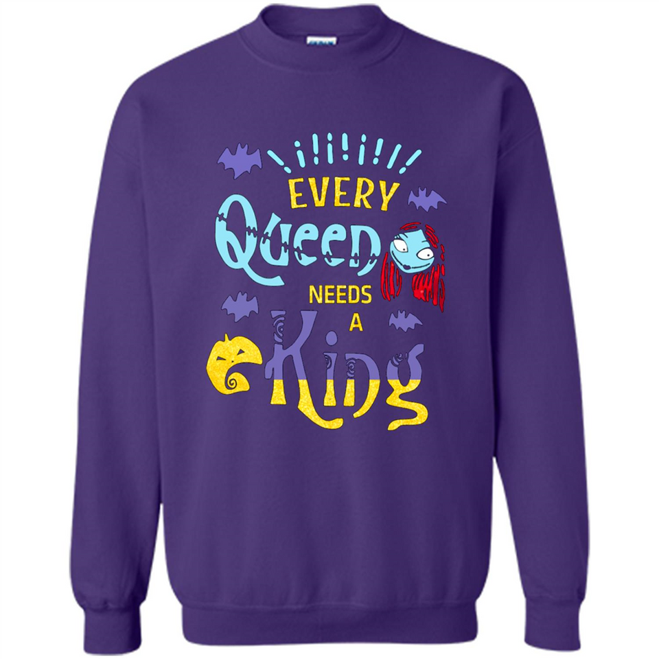 Nightmare Before Christmas Shirt - Sally Glitter Shirt - Every Queen needs a King PINGPONG