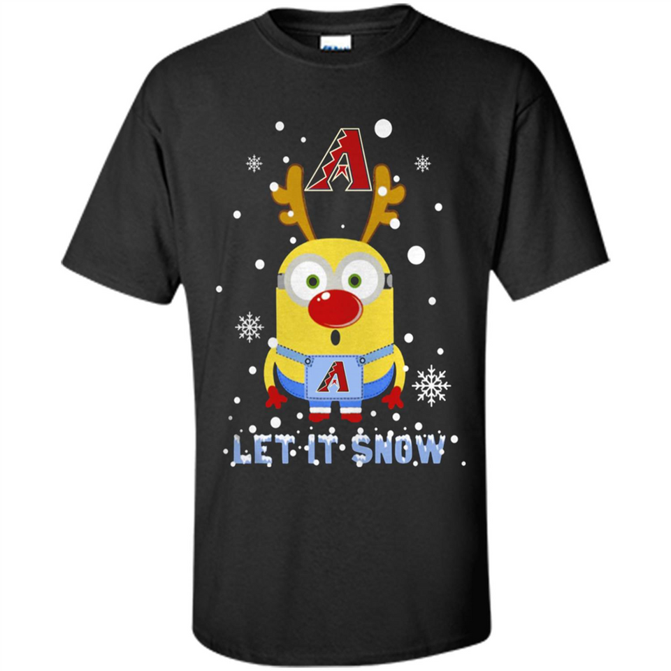 Minion Arizona Diamondbacks Ugly Christmas Sweater Let it Snow - Shirt