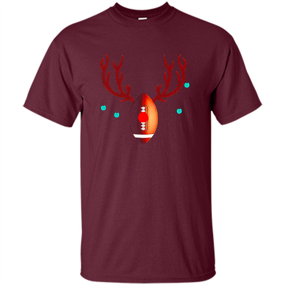 Football Christmas Shirt Reindeer Christmas Football Funny - Shirt