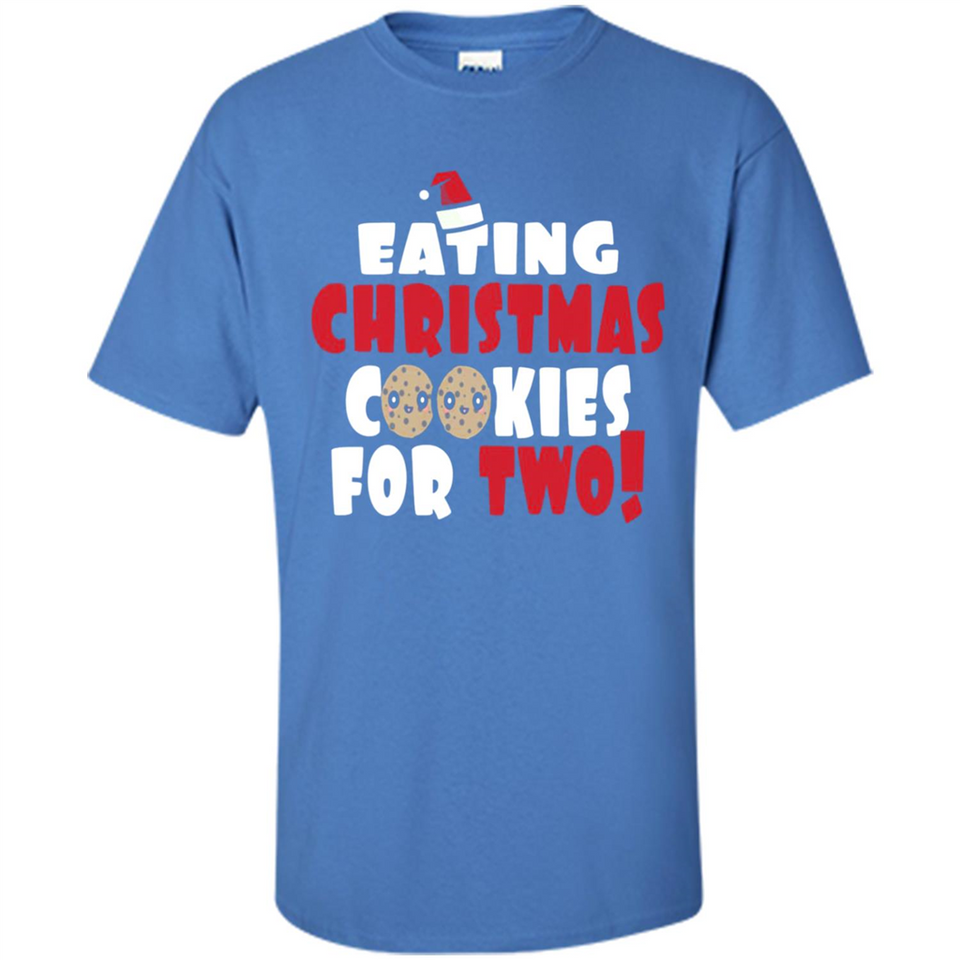 Womens Funny Eating Christmas Cookies For Two Pregnancy - Shirt