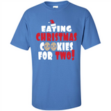 Womens Funny Eating Christmas Cookies For Two Pregnancy - Shirt