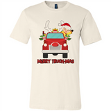 Merry Truck-Mas Christmas Fire Truck Cute Reindeer Sporty - Canvas Unisex T-Shirt