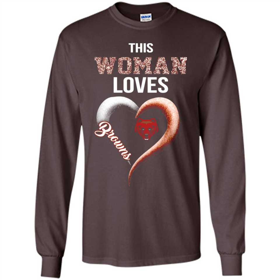 This Woman love Browns NFL football team - Long Sleeve T-Shirt