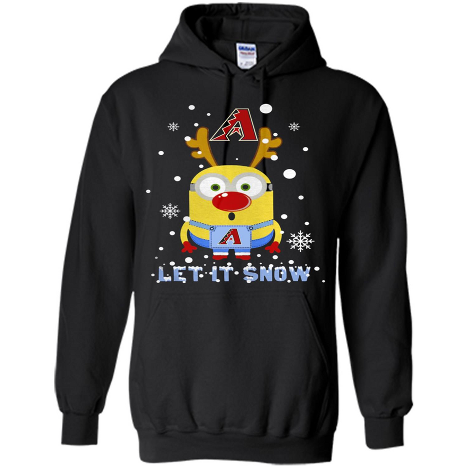 Minion Arizona Diamondbacks Ugly Christmas Sweater Let it Snow - Hoodie