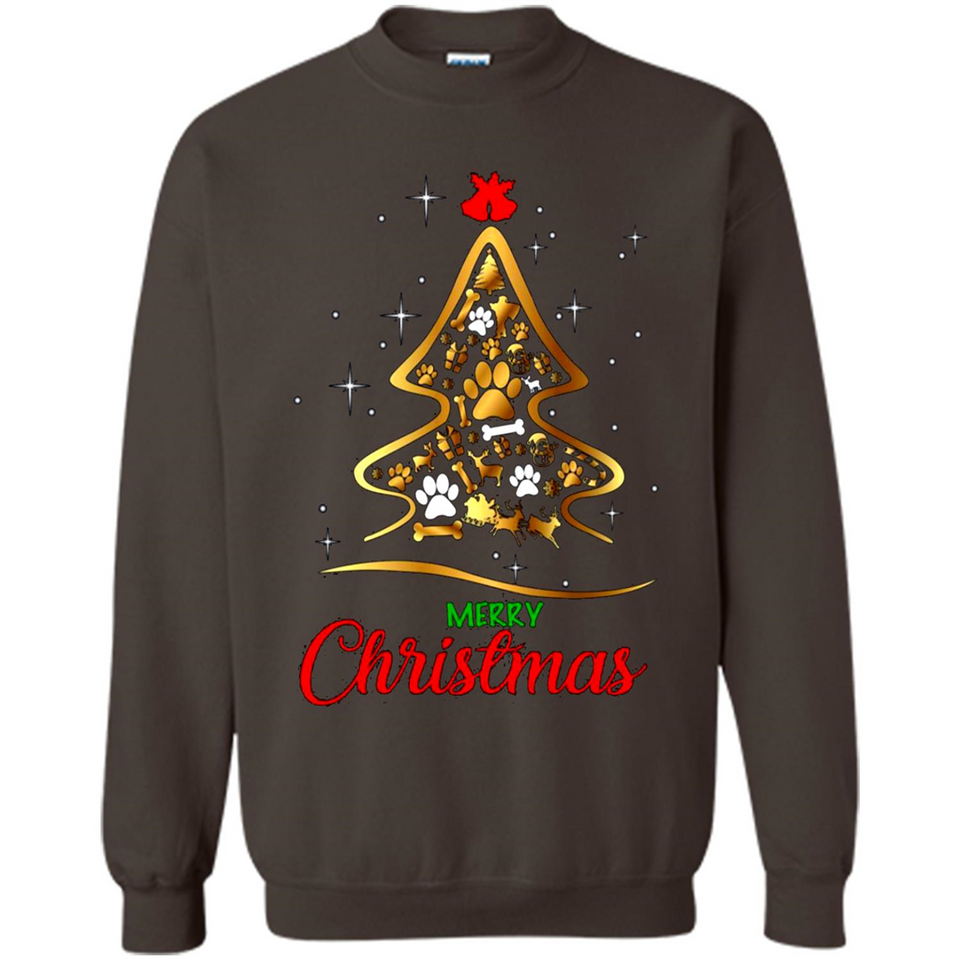 Merry Christmas Dogs Christmas Tree sweater PINGPONG