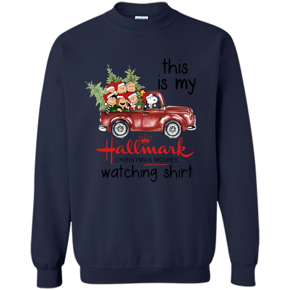 Snoopy This Is My Hallmark Christmas Movies Watching T-Shirt - Sweatshirt
