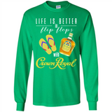 LIFE IS BETTER IN FLIP FLOPS WITH CROWN ROYAL