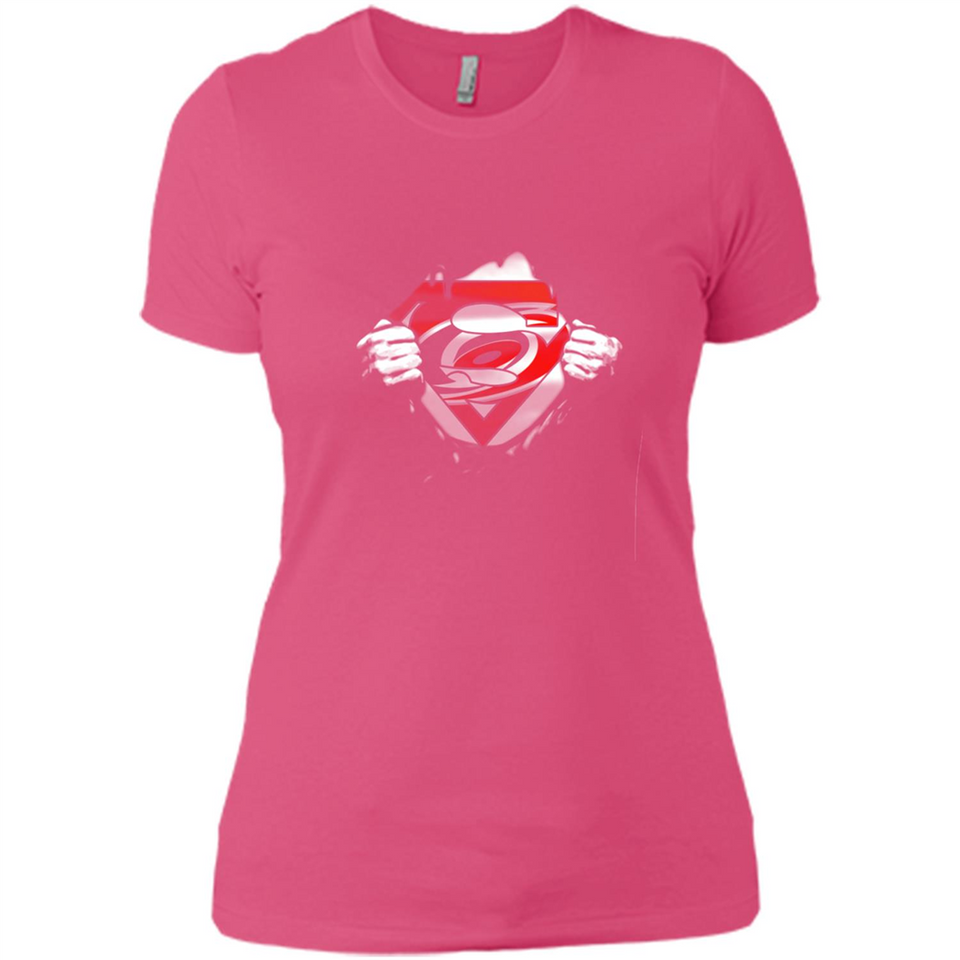 Carolina Hurricanes And Superman Fans - Ladies' Boyfriend T-Shirt