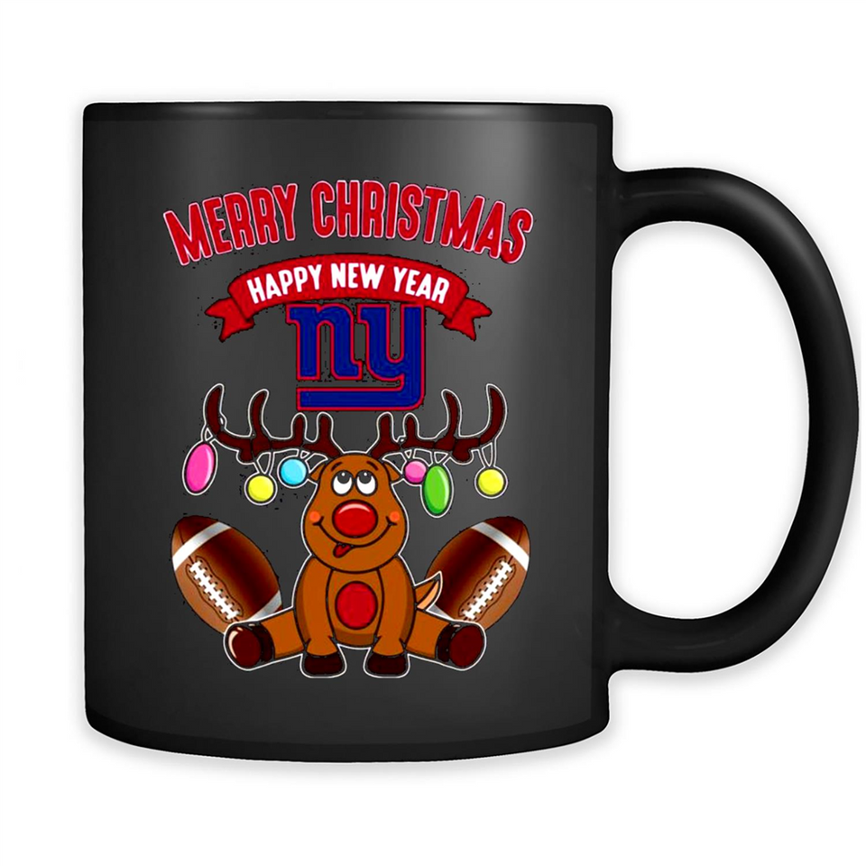 New York Giants NFL Reindeer Funny Merry Christmas And Happy New Year