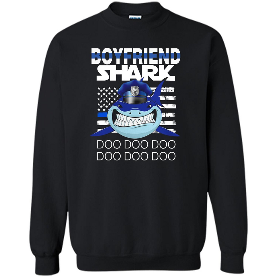 Police boyfriend Shark Blue Line Tee