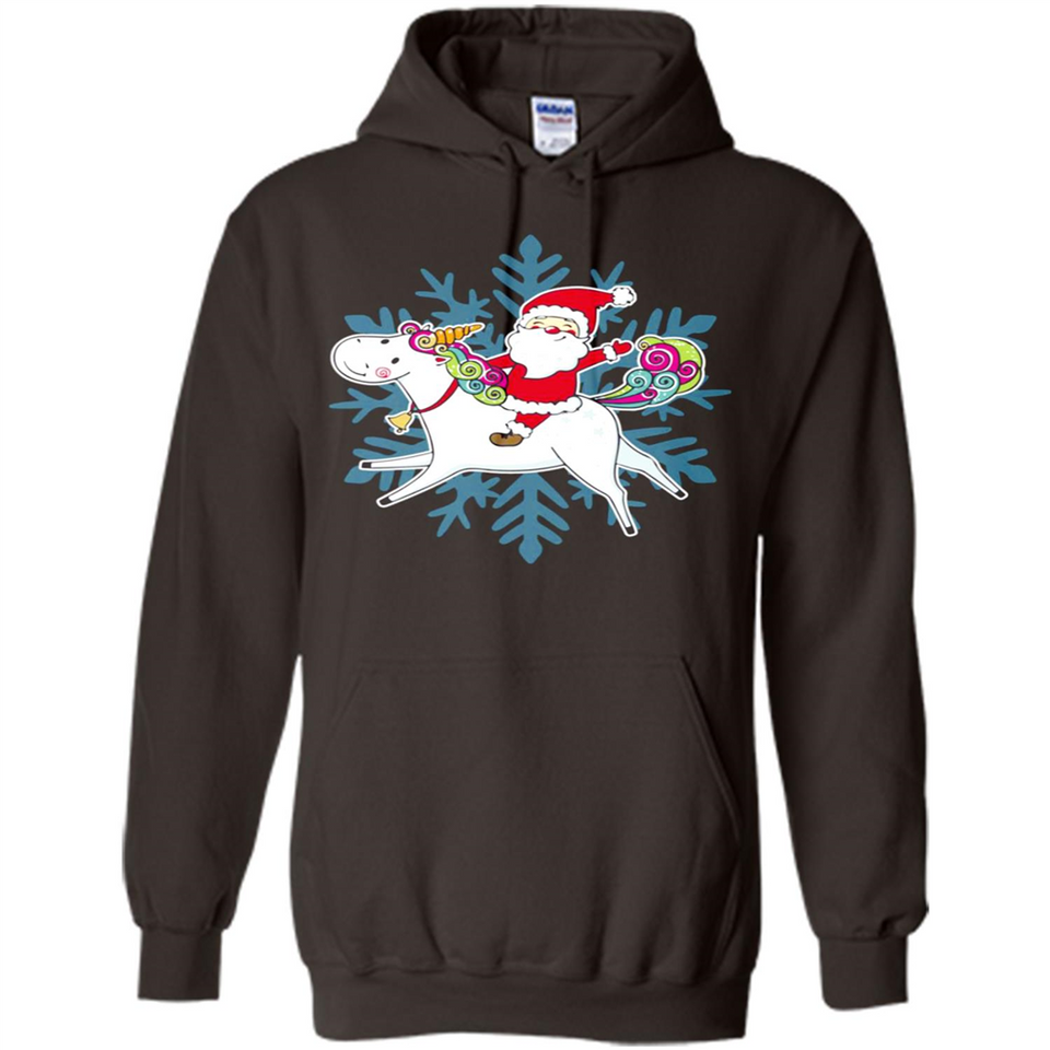 Unicorn And Santa Christmas 1 - Hoodie