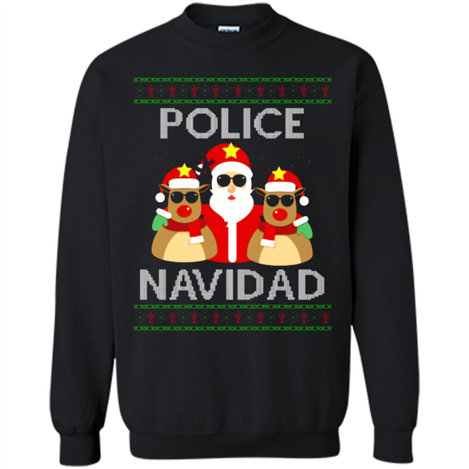 FUNNY POLICE NAVIDAD T-SHIRT Santa Christmas Party - Sweatshirt