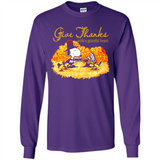 Snoopy Thanksgiving Give Thanks With A Grateful Heart - Long Sleeve T-Shirt