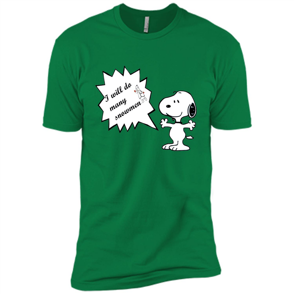 Snoopy I Will Do Many Snowman Christmas