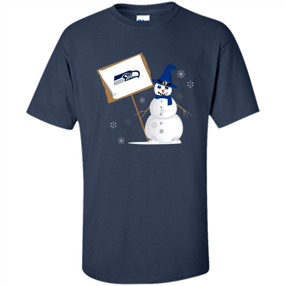 Seattle Seahawks Snowman Funny