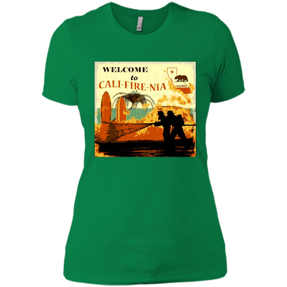 Paradise California Camp Fire Youth T-Shirt PINGPONG - Ladies' Boyfriend T-Shirt