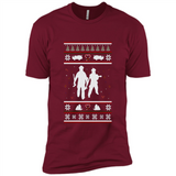 Christmas Ugly Sweater Firefighter Ugly Christmas Sweater - Premium Short Sleeve T-Shirt