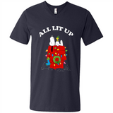Peanuts By Schulz Snoopy Young Men_s Christmas SweatShirt - Men's V-Neck