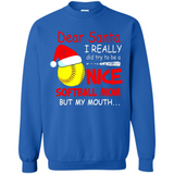 Dear Santa I Really Did Try To Be A Nice Softball Mom T-Shirt - Sweatshirt