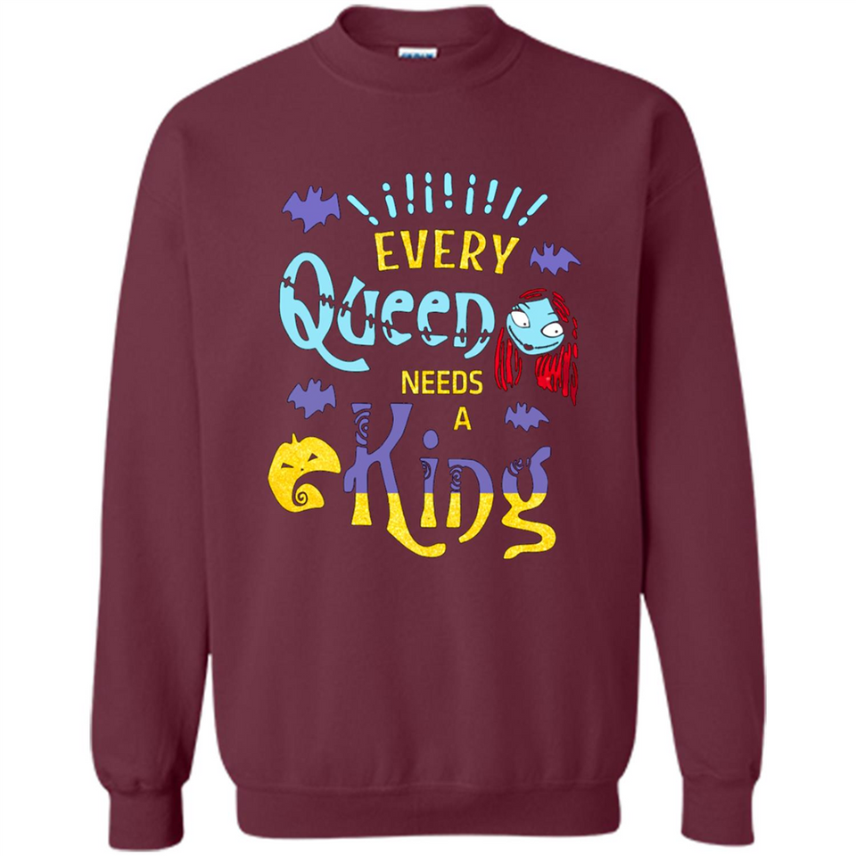 Nightmare Before Christmas Shirt - Sally Glitter Shirt - Every Queen needs a King PINGPONG