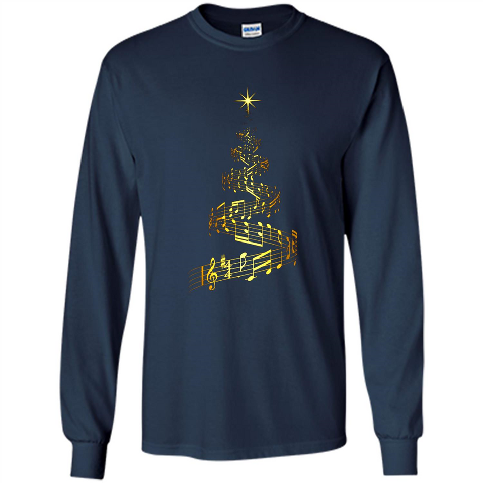 Music Note Christmas Tree Xmas Music Lover Mug PINGPONG - Long Sleeve T-Shirt