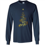 Music Note Christmas Tree Xmas Music Lover Mug PINGPONG - Long Sleeve T-Shirt