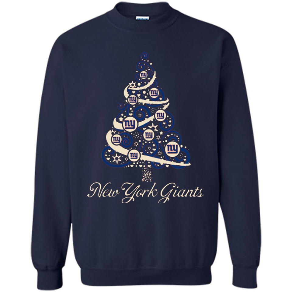 New York Giants NFL Football Team Logo Christmas Tree T-Shirt - Sweatshirt