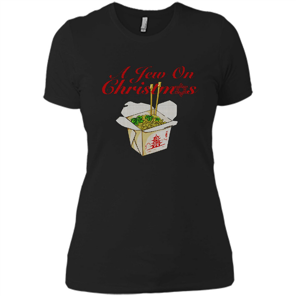 Christmas Ugly Sweater A Jew On Christmas - Ladies' Boyfriend T-Shirt